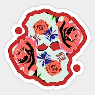 ROSE SKULL Sticker